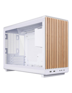 Case, LIAN LI, micro ATX/Micro-ITX, White/Wood, Micro Tower, PC, Lian Li A3 mATX / ITX Glass Edition White (G99.A3W-WDG.00), G9