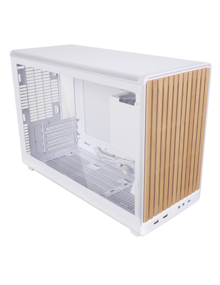 Case, LIAN LI, micro ATX/Micro-ITX, White/Wood, Micro Tower, PC, Lian Li A3 mATX / ITX Glass Edition White (G99.A3W-WDG.00), G9