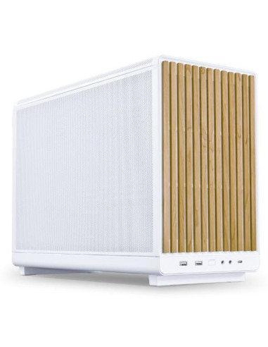 Case, LIAN LI, micro ATX/Micro-ITX, White/Wood, Micro Tower, PC, Lian Li A3-mATX Wood Edition White (G99.A3W-WD.00), G99.A3W-WD