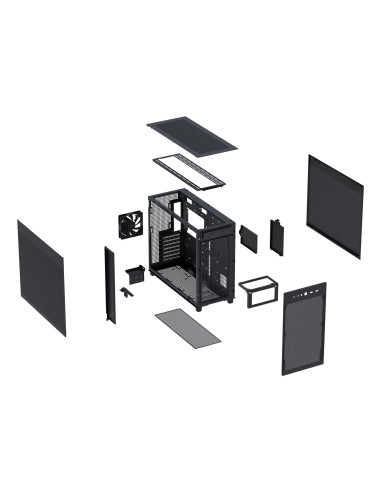 Case, ASUS, ATX/micro ATX/Mini-ITX, Black/Transparent, Midi Tower, PC, PRIME AP303 TG BLACK, 90DC00V0-B39010