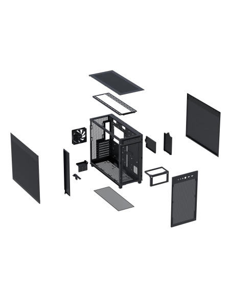 Case, ASUS, ATX/micro ATX/Mini-ITX, Black/Transparent, Midi Tower, PC, PRIME AP303 TG BLACK, 90DC00V0-B39010
