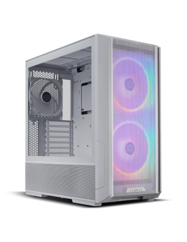 Case, LIAN LI, ATX/micro ATX/Mini-ITX/EATX, White/Transparent, Midi Tower, PC, Lian Li Lancool 216 White (G99.LAN216RW.00), G99
