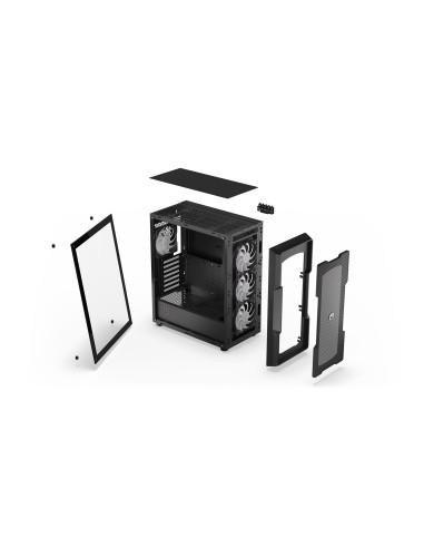 Case, ENDORFY, Regnum 400 ARGB, MidiTower, Case product features Transparent panel, Not included, ATX, MicroATX, MiniITX, Colou