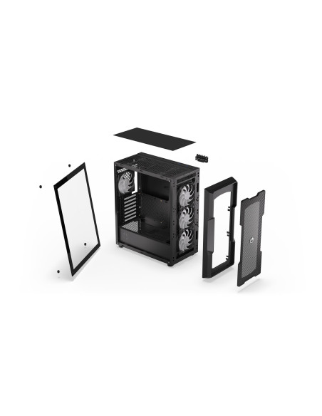 Case, ENDORFY, Regnum 400 ARGB, MidiTower, Case product features Transparent panel, Not included, ATX, MicroATX, MiniITX, Colou