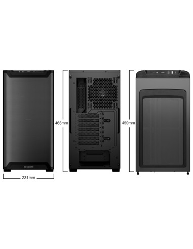 Case, BE QUIET, PURE BASE 501, MidiTower, Not included, ATX, MicroATX, MiniITX, Colour Black, BGW74