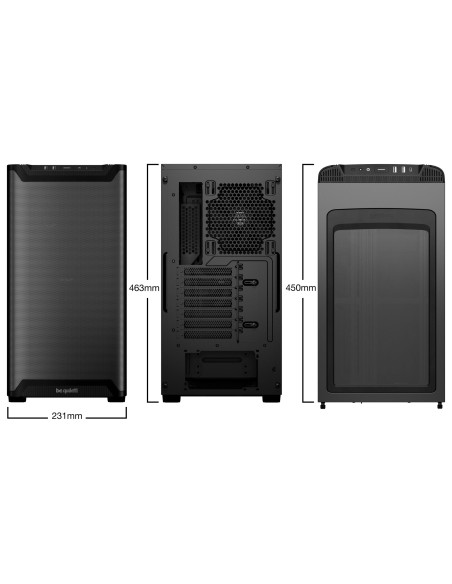 Case, BE QUIET, PURE BASE 501, MidiTower, Not included, ATX, MicroATX, MiniITX, Colour Black, BGW74