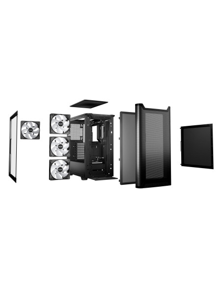 Case, BE QUIET, PURE BASE 501 DX, MidiTower, Case product features Transparent panel, Not included, ATX, MicroATX, MiniITX, Col