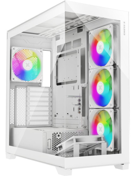 Case, XILENCE, ATX/micro ATX/Mini-ITX, White, Midi Tower, PC, X818.W.ARGB