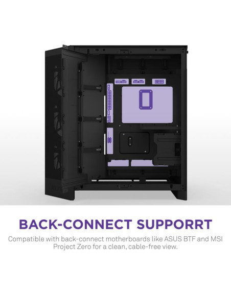 Case, NZXT, ATX/micro ATX/Mini-ITX/EATX, Black, Midi Tower, PC, CM-H92FB-R1