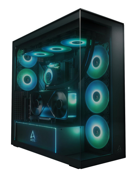 Case, ARCTIC, Xtender VG (Black), Case product features Transparent panel, Not included, Colour Black, ACPCC00016A