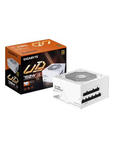 Power Supply, GIGABYTE, UD750GM PG5 ICE, ATX 3.1, 750 Watts, Efficiency 80 PLUS GOLD, PFC Active, MTBF 100000 hours, GP-UD750GM