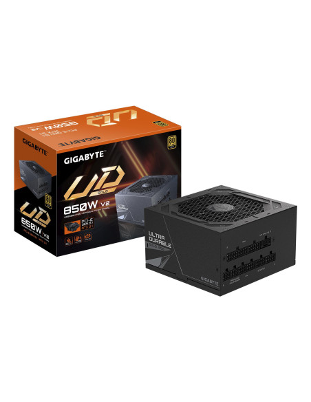 Power Supply, GIGABYTE, UD850GM PG5 V2, ATX 3.1, 850 Watts, Efficiency 80 PLUS GOLD, PFC Active, MTBF 100000 hours, GP-UD850GMP