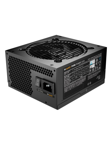 Power Supply, BE QUIET, Pure Power 12, 750 Watts, Peak Power 820 Watts, Efficiency 80 PLUS GOLD, PFC Active, MTBF 100000 hours,