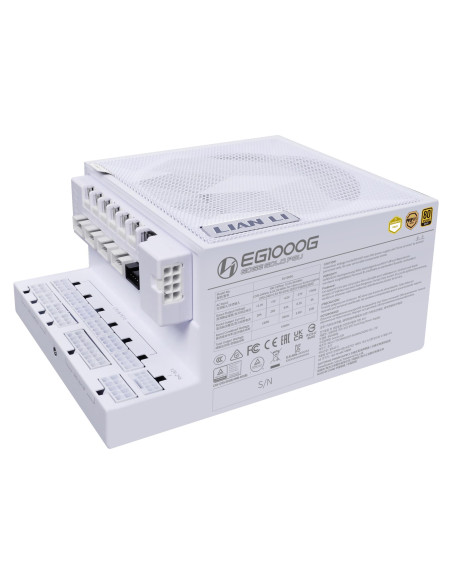 Power Supply, LIAN LI, EDGE GOLD 1000, 1000 Watts, Efficiency 80 PLUS GOLD, PFC Active, G9P.EG1000G.WH00.EU