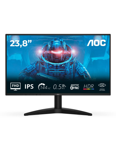 LCD Monitor, AOC, 23.8 ", 1920 x 1080 pixels, Full HD, Native aspect ratio 16:9, LED, Flat, 24B36X