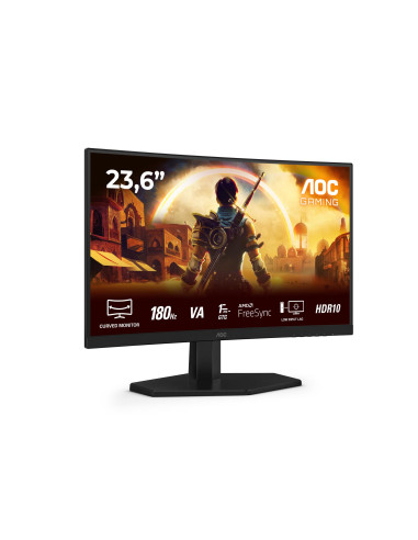 LCD Monitor, AOC, 23.6 ", 1920 x 1080 pixels, Full HD, Native aspect ratio 16:9, LED, Curved, C24G42E