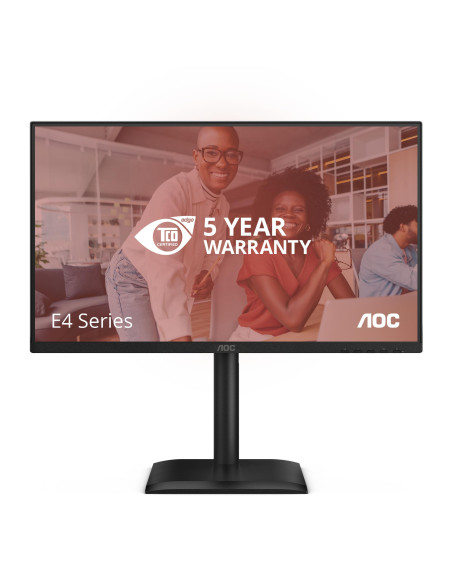 LCD Monitor, AOC, 60.5 cm (23.8"), 1920 x 1080 pixels, Full HD, Native aspect ratio 16:9, LED, Flat, 24E4U