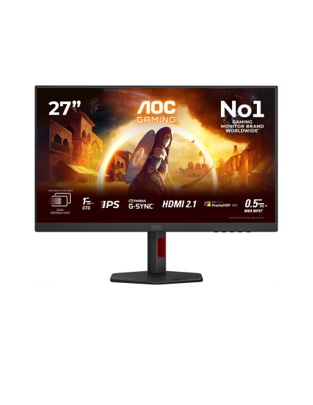 LCD Monitor, AOC, 27 ", 3840 x 2160 pixels, 4K Ultra HD, Native aspect ratio 16:9, LED, Flat, U27G4R