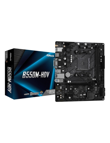 Mainboard, ASROCK, AMD B550, SAM4, MicroATX, 1xPCI-Express 3.0 1x, 1xM.2, 1xPCI-Express 4.0 16x, Memory DDR4, Memory slots 2, 1