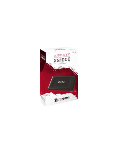 External SSD, KINGSTON, XS1000, 1TB, USB 3.2, Write speed 1000 MBytes/sec, Read speed 1050 MBytes/sec, SXS1000/1000G