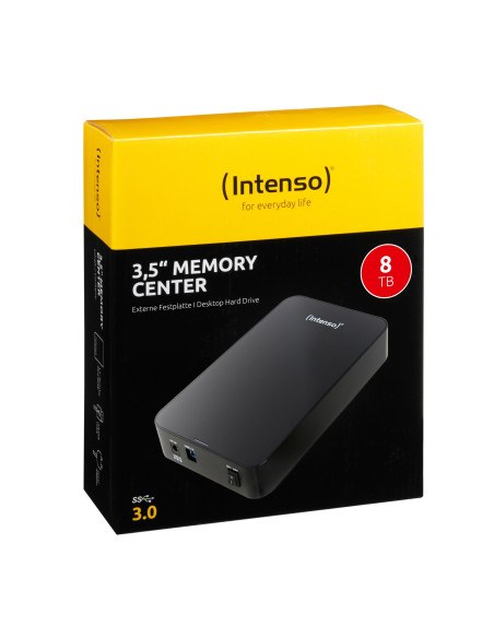 External HDD, INTENSO, 6031516, 8TB, USB 3.0, Drives 1, Black, 6031516