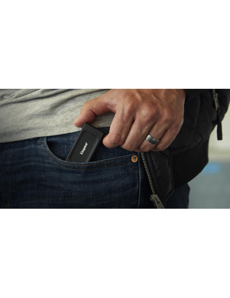 External SSD, KINGSTON, XS1000, 2TB, USB 3.2, Write speed 1000 MBytes/sec, Read speed 1050 MBytes/sec, SXS1000/2000G