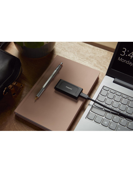 External SSD, KINGSTON, XS1000, 2TB, USB 3.2, Write speed 1000 MBytes/sec, Read speed 1050 MBytes/sec, SXS1000/2000G
