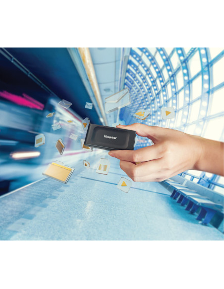 External SSD, KINGSTON, XS1000, 2TB, USB 3.2, Write speed 1000 MBytes/sec, Read speed 1050 MBytes/sec, SXS1000/2000G