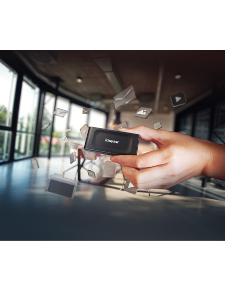 External SSD, KINGSTON, XS1000, 2TB, USB 3.2, Write speed 1000 MBytes/sec, Read speed 1050 MBytes/sec, SXS1000/2000G