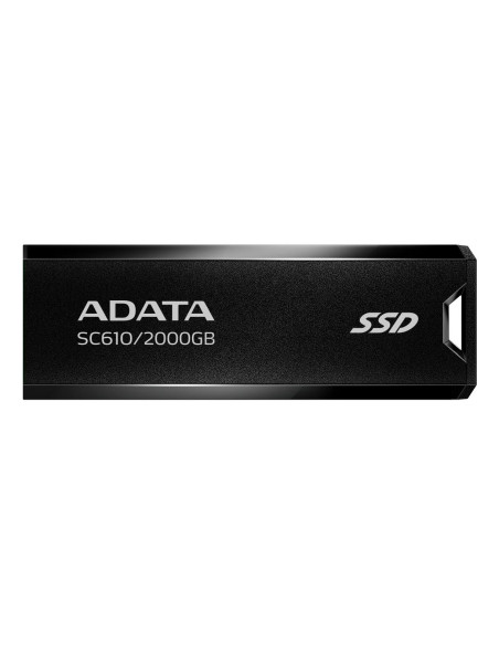 External SSD, ADATA, SC610, 2TB, USB 3.2, Write speed 500 MBytes/sec, Read speed 550 MBytes/sec, SC610-2000G-CBK/RD