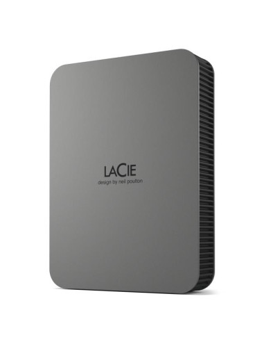 External HDD, LACIE, Mobile Drive Secure, STLR5000400, 5TB, USB-C, USB 3.2, Colour Space Gray, STLR5000400