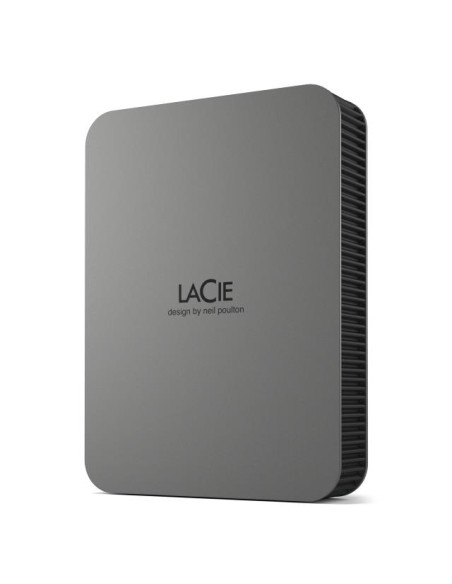 External HDD, LACIE, Mobile Drive Secure, STLR5000400, 5TB, USB-C, USB 3.2, Colour Space Gray, STLR5000400