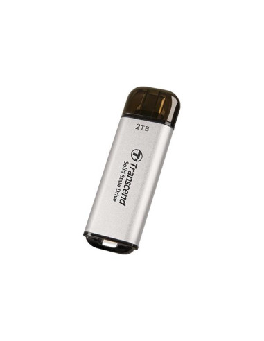 External SSD, TRANSCEND, ESD300, 2TB, USB-C, Write speed 950 MBytes/sec, Read speed 1500 MBytes/sec, TS2TESD300S