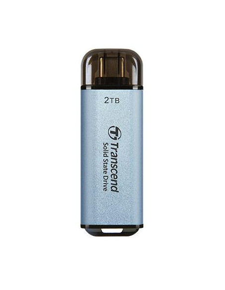 External SSD, TRANSCEND, ESD300, 2TB, USB-C, Write speed 950 MBytes/sec, Read speed 1500 MBytes/sec, TS2TESD300C