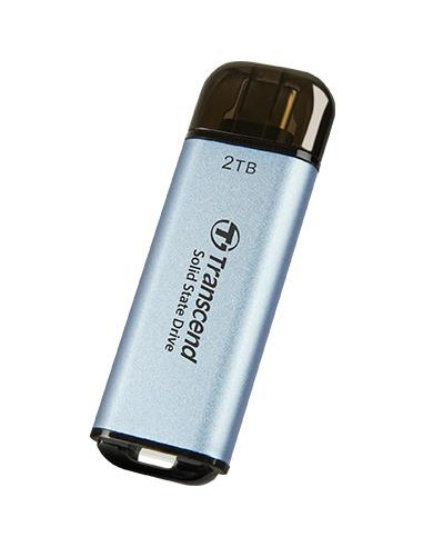 External SSD, TRANSCEND, ESD300, 2TB, USB-C, Write speed 950 MBytes/sec, Read speed 1500 MBytes/sec, TS2TESD300C