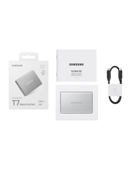 External SSD, SAMSUNG, Read speed 1050 MB/s, Write speed 1000 MB/s, 2000 GB, MU-PD2T0G/WW