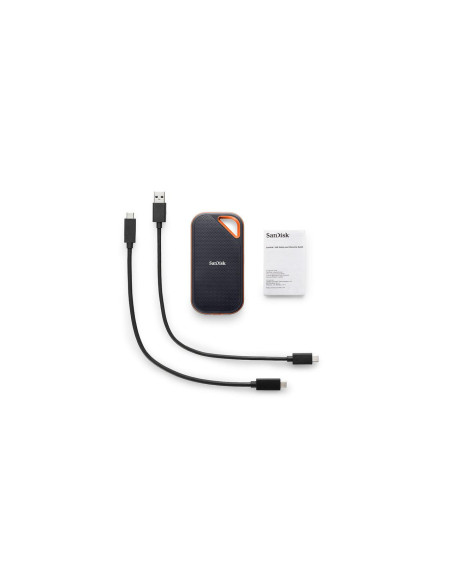 External SSD, SANDISK, Extreme Pro, 4TB, USB-C, Write speed 2000 MBytes/sec, Read speed 2000 MBytes/sec, SDSSDE81-4T00-G25