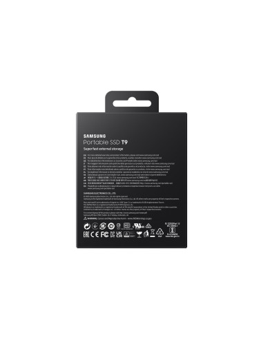 External SSD, SAMSUNG, T9, 4TB, USB 3.2, Write speed 2000 MBytes/sec, Read speed 2000 MBytes/sec, MU-PG4T0B/EU