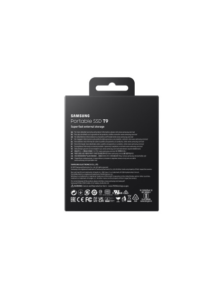 External SSD, SAMSUNG, T9, 4TB, USB 3.2, Write speed 2000 MBytes/sec, Read speed 2000 MBytes/sec, MU-PG4T0B/EU
