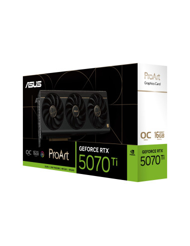 Graphics Card, ASUS, NVIDIA, GeForce RTX 5070 Ti, 16 GB, GDDR7, 256 bit, PCI Express 5.0, Active, PROART-RTX5070TI-O16G