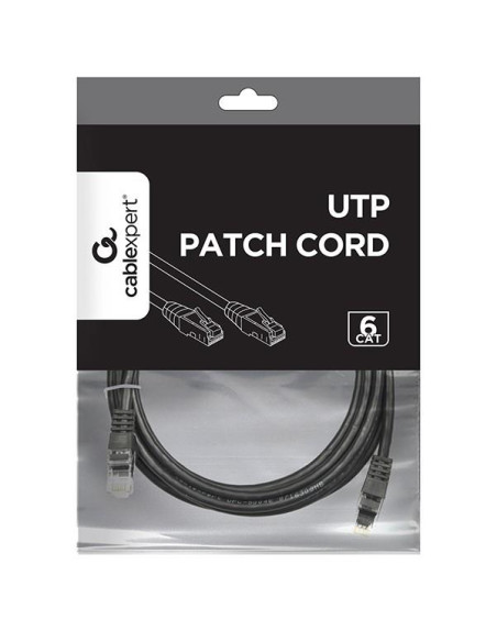 PATCH CABLE CAT6 UTP 3M/BLACK PP6U-3M/BK GEMBIRD