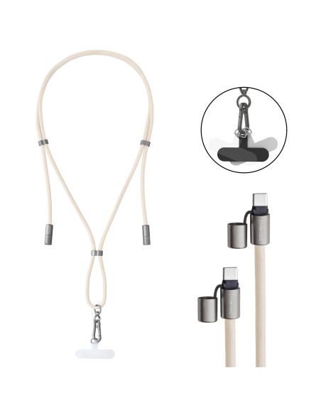 CABLE USB-C TO USB-C 1.65M/LANYARD BEIGE 7991001 INTENSO
