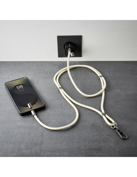 CABLE USB-C TO USB-C 1.65M/LANYARD BEIGE 7991001 INTENSO