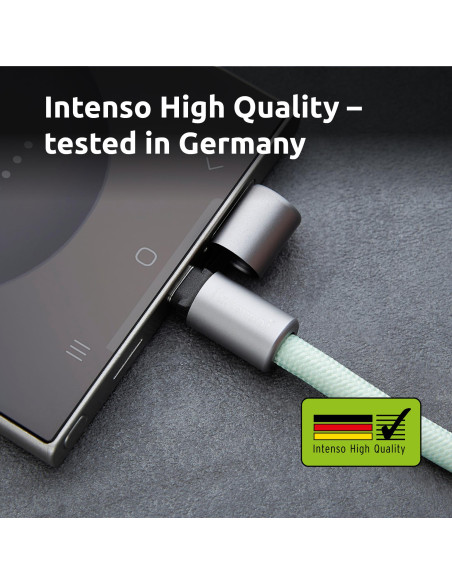 CABLE USB-C TO USB-C 1.65M/LANYARD GREEN 7991007 INTENSO