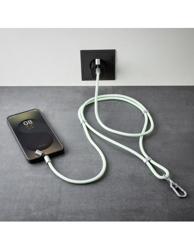CABLE USB-C TO USB-C 1.65M/LANYARD GREEN 7991007 INTENSO