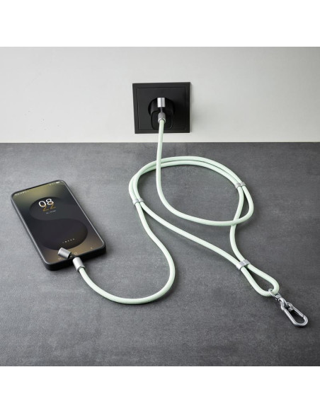 CABLE USB-C TO USB-C 1.65M/LANYARD GREEN 7991007 INTENSO