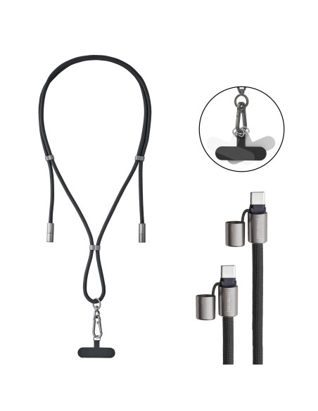 CABLE USB-C TO USB-C 1.65M/LANYARD BLACK 7991000 INTENSO