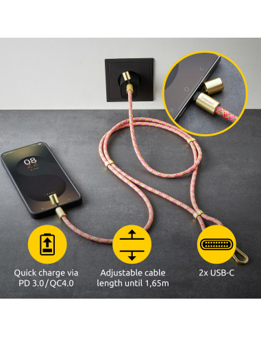 CABLE USB-C TO USB-C 1.65M/LANYARD N. MIX 7991005 INTENSO