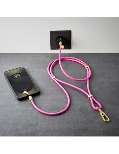 CABLE USB-C TO USB-C 1.65M/LANYARD PINK 7991004 INTENSO