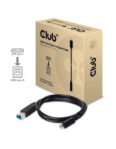 CABLE USB-C TO USB3.1 1M/M/M CAC-1524 CLUB3D
